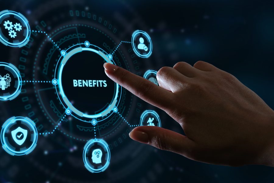 Person selecting event benefits.
